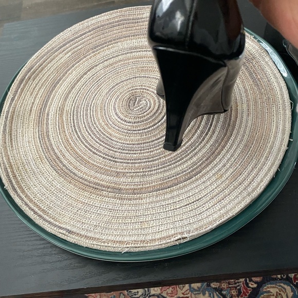 J.Renee Classic Black Peep Toe Heels - Picture 7 of 9